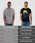 INTO THE AM Brain Invader Men's Tee - Nature Themed Graphic T-Shirts (Black, Large)
