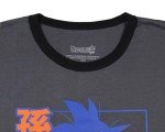 Dragon Ball Super Men's Goku Ramen Kanji Design Adult Anime Ringer T-Shirt, X-Large Charcoal Grey