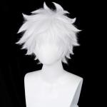 COSPLAZA Cosplay Wig Short Silver White Fluffy male anime show Halloween party Hair Wigs