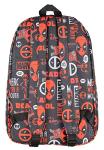 Marvel Deadpool Backpack Merc With A Mouth Verbiage All Over Print Laptop Travel Backpack