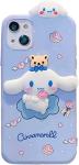 SMAIGE Compatible with iPhone 12 Mini Case 5.4 Inch, Shock-Absorption Anti-Scratch Bumper Grily Case Cover, Cute Kawaii Anime Cartoon Cina-moroll Design for Kids Teens Girls Women
