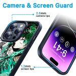 TNOLTK 3D iPh 13 Case Anime Motion Anime Phone Case Shockproof Soft TPU Anti-Scratch Non-Slip Japanese Manga Case for iPh 13 6.1 Inch
