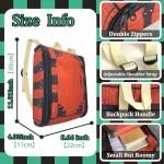 Cosplay Backpack Gifts Box Wooden Printing Mini Bag Anime Merch Cosplay Props for Boys Girls Kids Teens,11.8×8.6 inches