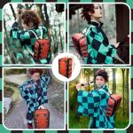 Cosplay Backpack Gifts Box Wooden Printing Mini Bag Anime Merch Cosplay Props for Boys Girls Kids Teens,11.8×8.6 inches
