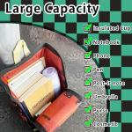 Cosplay Backpack Gifts Box Wooden Printing Mini Bag Anime Merch Cosplay Props for Boys Girls Kids Teens,11.8×8.6 inches