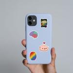 122 PCS Brain Stickers Cartoon Anime Aesthetic Waterproof Vinyl Sticker for Water Bottle Laptop Phone Scrapbooking Journaling for Adults Teens Kids for Party Supply Favor Decor