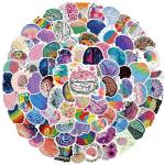 122 PCS Brain Stickers Cartoon Anime Aesthetic Waterproof Vinyl Sticker for Water Bottle Laptop Phone Scrapbooking Journaling for Adults Teens Kids for Party Supply Favor Decor