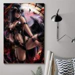 Fuwo Albedo Overlord Anime Poster Sexy Hot Anime Game Girl Big Boobs Poster 90s Canvas Wall Art Room Aesthetic Decor Posters 12x18inch(30x45cm)