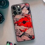 Megumi Sukuna vs Satoru JJK Creativity Design Anime Glass Phone Case, Manga Pattern Glossy Cover, Soft Silicone Shell for iPhone 16 Pro Max