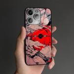 Megumi Sukuna vs Satoru JJK Creativity Design Anime Glass Phone Case, Manga Pattern Glossy Cover, Soft Silicone Shell for iPhone 16 Pro Max