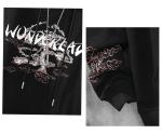 Women Men Aesthetic Japanese Sakura Hoodie, Y2K Anime Harajuku Cloth Korean Hooded Long Sleeve Sweatshirt for Winter Fall (Black,L,Large)