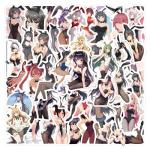60Pcs Anime Bunny Girls Sexy Sticker for Adult Laptop Skateboard Motorcycle Car Bike Luggage Trolley Case Decoration Waterproof Decals Sticker (Bunny)