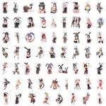 60Pcs Anime Bunny Girls Sexy Sticker for Adult Laptop Skateboard Motorcycle Car Bike Luggage Trolley Case Decoration Waterproof Decals Sticker (Bunny)
