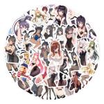 60Pcs Anime Bunny Girls Sexy Sticker for Adult Laptop Skateboard Motorcycle Car Bike Luggage Trolley Case Decoration Waterproof Decals Sticker (Bunny)