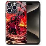 Tanjiro Demon Form Manga Fans Silicone Tempered Glass Protective Case - Anime Glossy Phone Cover, Originality Unique for iPhone 16 Pro Max