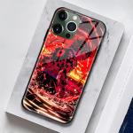 Tanjiro Demon Form Manga Fans Silicone Tempered Glass Protective Case - Anime Glossy Phone Cover, Originality Unique for iPhone 16 Pro Max
