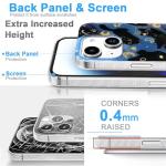 Buccilly iPhone 13/14 Case, Black Cat Design, Slim Silicone Bumper Case, Wireless Charging Compatible