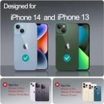 Buccilly iPhone 13/14 Case, Black Cat Design, Slim Silicone Bumper Case, Wireless Charging Compatible