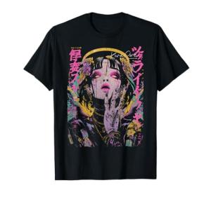Japanese Streetwear Cyberpunk Angel Y2K Techwear Manga Anime T-Shirt