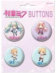 Ata-Boy Hatsune Miku 4 Button Set, Officially Licensed Collectible Buttons