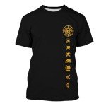 Orange Short Sleeve Unisex Anime Cosplay Tee