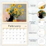 GuassLee Anime Cat Wall Calendar 2025-2026