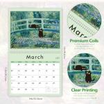 GuassLee Anime Cat Wall Calendar 2025-2026