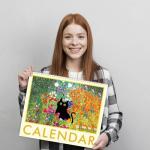 GuassLee Anime Cat Wall Calendar 2025-2026