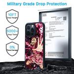 TNOLTK 3D iPh 14 Pro Case Anime Motion Anime Phone Case Shockproof Soft TPU Anti-Scratch Non-Slip Japanese Manga Case for iPh 14 Pro 6.1 Inch