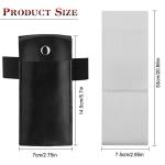 Frienda Ninja Kunai Bag with Bandage Halloween Ninja Cosplay Japan Anime Costume Accessories Black PU Leather Storage Bag with Elastic Band for Unisex Anime Fans