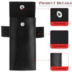 Frienda Ninja Kunai Bag with Bandage Halloween Ninja Cosplay Japan Anime Costume Accessories Black PU Leather Storage Bag with Elastic Band for Unisex Anime Fans