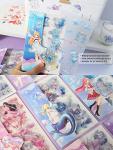 EAMOTOL 48 Sheets Anime Girl Journaling Stationery Stickers - Calendar Decorative Frosted PET Sticker for Scrapbook Journal Diary Planner DIY Craft Album Phone Case Cup- 12 Constellation Cartoon Girl