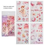 EAMOTOL 48 Sheets Anime Girl Journaling Stationery Stickers - Calendar Decorative Frosted PET Sticker for Scrapbook Journal Diary Planner DIY Craft Album Phone Case Cup- 12 Constellation Cartoon Girl