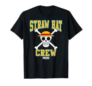 One Piece Anime Straw Hat Crew Athletic Type Jolly Rogers T-Shirt