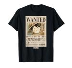 One Piece Anime Monkey D. Luffy Wanted Poster T-Shirt