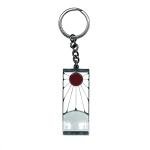 Demon Slayer Tanjiro Kamado Hanafuda Metal Pendant Keychain | Heavy Duty Car Key Ring Holder | Metal Brooch Badge Accessories For Backpack, Purse, Lanyard | Anime Gifts and Collectibles