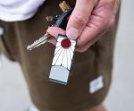Demon Slayer Tanjiro Kamado Hanafuda Metal Pendant Keychain | Heavy Duty Car Key Ring Holder | Metal Brooch Badge Accessories For Backpack, Purse, Lanyard | Anime Gifts and Collectibles
