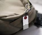 Demon Slayer Tanjiro Kamado Hanafuda Metal Pendant Keychain | Heavy Duty Car Key Ring Holder | Metal Brooch Badge Accessories For Backpack, Purse, Lanyard | Anime Gifts and Collectibles