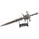 FAYAIALO Mini Frostmourne Lich King Metal Sword - Foam Arthas Cosplay Model for Desktop Display Collectibles (12 Inches)