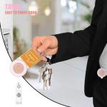 TJIUSI 3PCS Cute Retractable Badge Reel With Alligator Clip - Pink Nursing Name Badge Clip for Office Work, Nurse, Doctor, Teacher