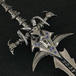 FAYAIALO Mini Frostmourne Lich King Metal Sword - Foam Arthas Cosplay Model for Desktop Display Collectibles (12 Inches)