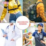 TJIUSI 3PCS Cute Retractable Badge Reel With Alligator Clip - Pink Nursing Name Badge Clip for Office Work, Nurse, Doctor, Teacher