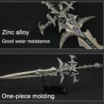 FAYAIALO Mini Frostmourne Lich King Metal Sword - Foam Arthas Cosplay Model for Desktop Display Collectibles (12 Inches)