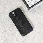 Lovmooful Compatible for iPhone 13 Case Cute Cool Dragon Black Design for Girls Women Soft TPU Shockproof Protective Girly for iPhone 13-Dragon