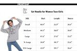 Cute Black Cat Hoodies for Women, Medium