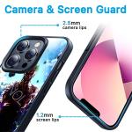 TNOLTK 3D iPh 14 Case Anime Motion Anime Phone Case Shockproof Soft TPU Anti-Scratch Non-Slip Japanese Manga Case for iPh 14 6.1 Inch