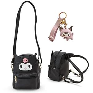 Girls Anime Kawaii Mini Backpack, Keychain Anime Cosplay Back Pack Cute Doll Handbag Shoulder Bag(Black)