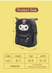 Girls Anime Kawaii Mini Backpack, Keychain Anime Cosplay Back Pack Cute Doll Handbag Shoulder Bag(Black)