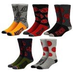 Naruto Character Socks Set (5 Pairs)