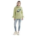 RGOSME Womens Cute Frog Hoodies Unisex Frog Hoodie Zipper Mouth Cosplay Costume Pullover Sweatshirt with Pocket (Light Green M)